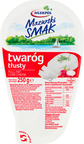 Mlekpol Mazurski Smak Twaróg tłusty 250 g