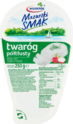 Mlekpol Mazurski Smak Twaróg półtłusty 250 g