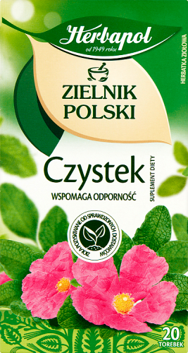 Herbapol Zielnik Polski Suplement diety herbatka ziołowa czystek 40 g (20 x 2 g)
