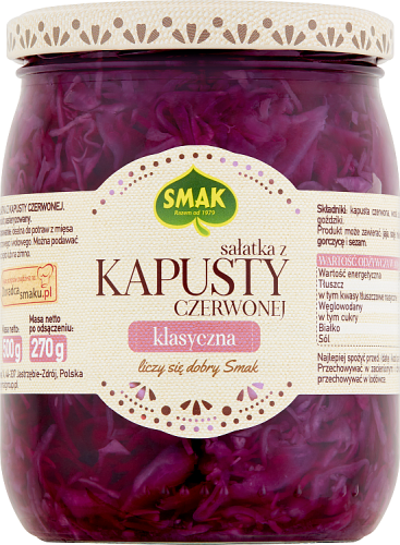 Smak Sałatka z kapusty czerwonej klasyczna 500 g