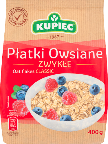 Kupiec Płatki owsiane zwykłe 400 g