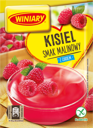 Winiary Kisiel z cukrem malinowy smak 77 g