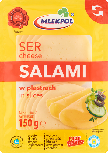 Mlekpol Ser Salami w plastrach 150 g