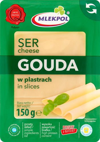 Mlekpol Ser Gouda w plastrach 150 g