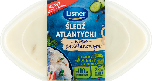 Lisner Śledź atlantycki filety w sosie śmietanowym 280 g