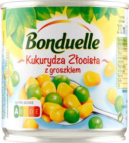 Bonduelle Kukurydza Złocista z groszkiem 170 g