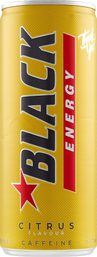 Black Energy Citrus Gazowany napój energetyzujący 250 ml
