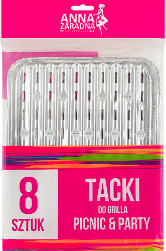 Anna Zaradna Picnic &amp; Party Tacki do grilla 8 sztuk