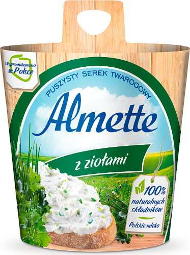Almette Puszysty serek twarogowy z ziołami 150 g