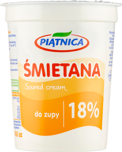Piątnica Śmietana do zupy 18% 400 g