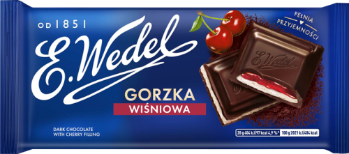 E. Wedel Czekolada gorzka wiśniowa 100 g