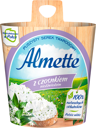 Almette Puszysty serek twarogowy z czosnkiem niedźwiedzim 150 g