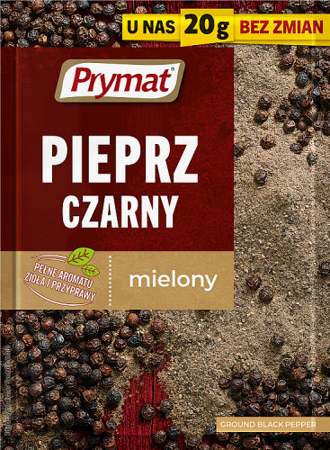 Prymat Pieprz czarny mielony 20 g