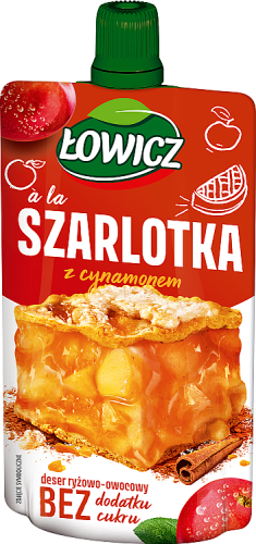 Łowicz Deser ryżowo-owocowy a'la szarlotka z cynamonem 100 g
