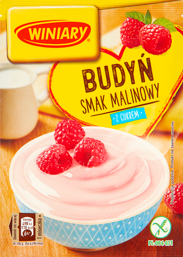 Winiary Budyń z cukrem smak malinowy 60 g