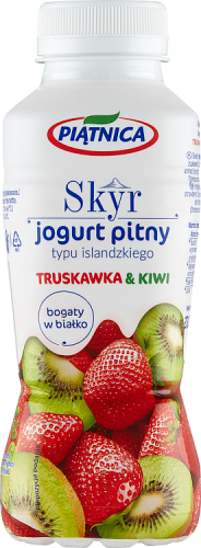 Piątnica Skyr jogurt pitny typu islandzkiego truskawka &amp; kiwi 330 ml