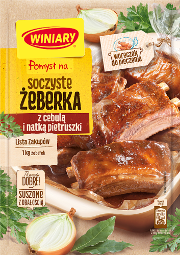 Winiary Pomysł na... Soczyste żeberka z cebulą i natką pietruszki 28 g
